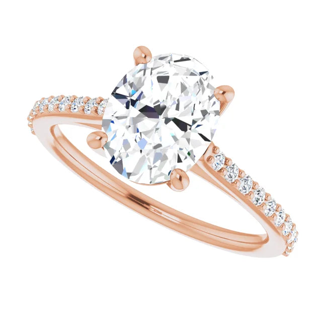 Rose Gold Oval Engagement Ring