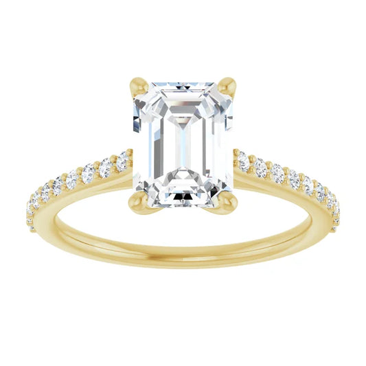 Emerald Engagement Ring in 1.60