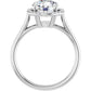 White Gold Round Engagement Ring with Halo