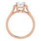 Sophisticated Rose Gold Oval Engagement Ring with Halo
