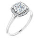 Cushion Engagement Ring with Halo