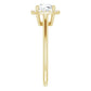 Yellow Gold Cushion Engagement Ring with Halo