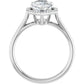 Pear Engagement Ring with Halo in White Gold