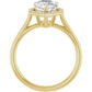 Pear Engagement Ring with Halo Style in Yellow