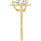 Yellow Gold Pear Engagement Ring with Halo