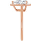 Rose Gold Pear Engagement Ring with Halo