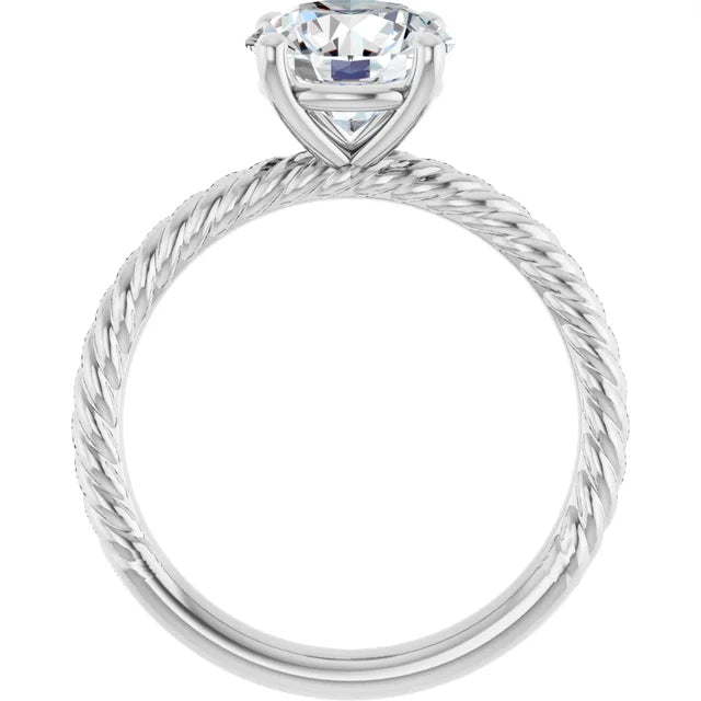 Dazzling White Gold Round Solitaire Engagement Ring