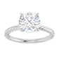 Luxurious White Gold Round Solitaire Engagement Ring