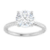 Luxurious White Gold Round Solitaire Engagement Ring