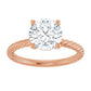 Charming Rose Gold Round Solitaire Engagement Ring