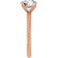 Opulent Rose Gold Round Solitaire Engagement Ring
