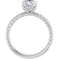 White Gold Oval Solitaire Engagement Ring