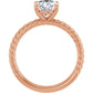 Rose Gold Oval Solitaire Engagement Ring