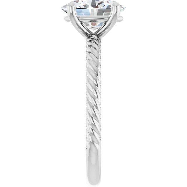 Radiant White Gold Oval Solitaire Engagement Ring