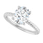 Refined White Gold Oval Solitaire Engagement Ring