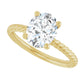 Radiant Yellow Gold Oval Solitaire Engagement Ring