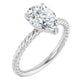 White Gold Pear Solitaire Engagement Ring
