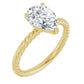 Yellow Gold Pear Solitaire Engagement Ring