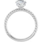 White Gold Pear Solitaire Engagement Ring