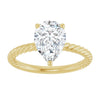 Yellow Gold Pear Solitaire Engagement Ring