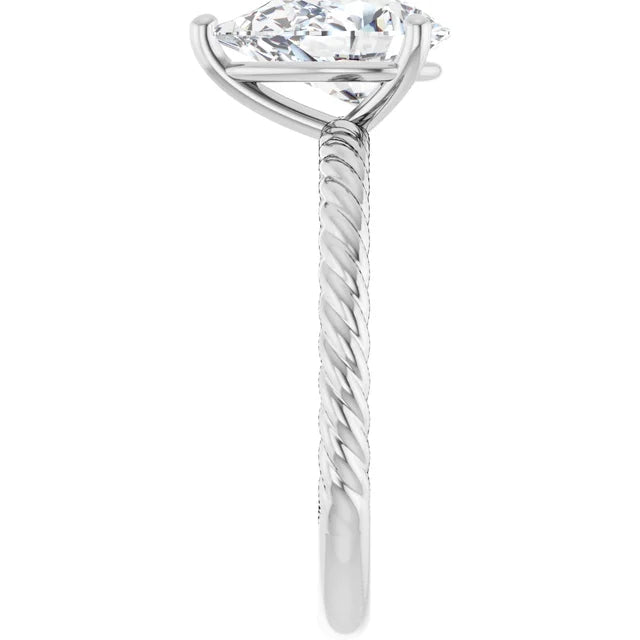 Captivating Pear Solitaire Engagement Ring