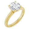 Yellow Gold Round Solitaire Engagement Ring