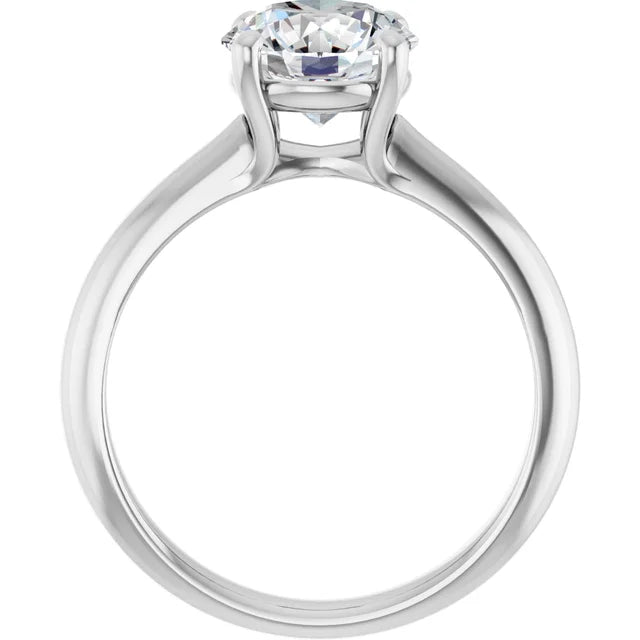 White Gold  Round Solitaire Engagement Ring