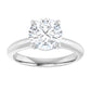 Round solitaire engagement ring in white gold