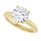 Elegant round solitaire engagement ring