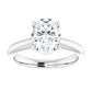 White Gold Oval Solitaire Engagement Ring