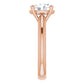 Rose Gold Oval Solitaire Engagement Ring