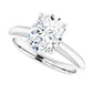 White Gold Oval Solitaire Engagement Ring