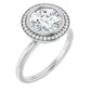 White Gold Round Engagement Ring With Halo