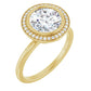 Yellow Gold Round Engagement Ring With Halo