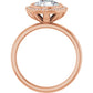 Rose Gold Round Engagement Ring With Halo