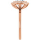 Rose Gold Round Engagement Ring With Halo