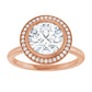 Rose Gold Round Engagement Ring With Halo