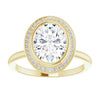 Yellow Gold Oval Engagement Ring With Halo in 1.70 mm 