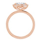 Lustrous Rose Gold Oval Engagement Ring With Halo