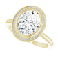 Lustrous Yellow Gold Oval Engagement Ring With Halo