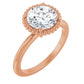 Rose Gold Round Shaped Solitaire Engagement Ring