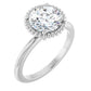 White Gold Round Shaped Solitaire Engagement Ring