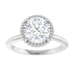 White Gold Round Shaped Solitaire Engagement Ring
