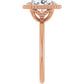 Classic Rose Gold Oval Shaped Solitaire Engagement Ring