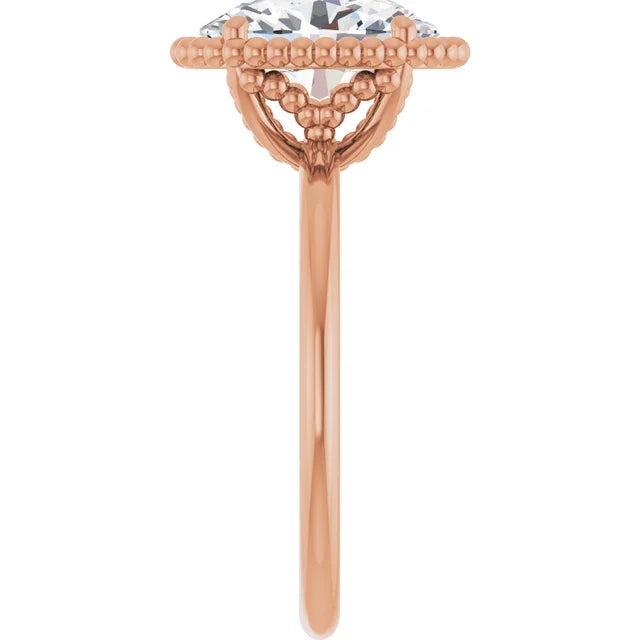 Classic Rose Gold Oval Shaped Solitaire Engagement Ring