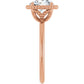 Rose Gold Round Shaped Solitaire Engagement Ring