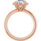 Rose Gold Round Shaped Solitaire Engagement Ring
