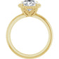 Flawless Yellow Gold Oval Shaped Solitaire Engagement Ring