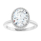 White Gold Oval Shaped Solitaire Engagement Ring