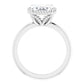 White Gold Emerald Cut Solitaire Engagement Ring